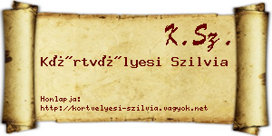 Körtvélyesi Szilvia névjegykártya