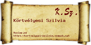 Körtvélyesi Szilvia névjegykártya